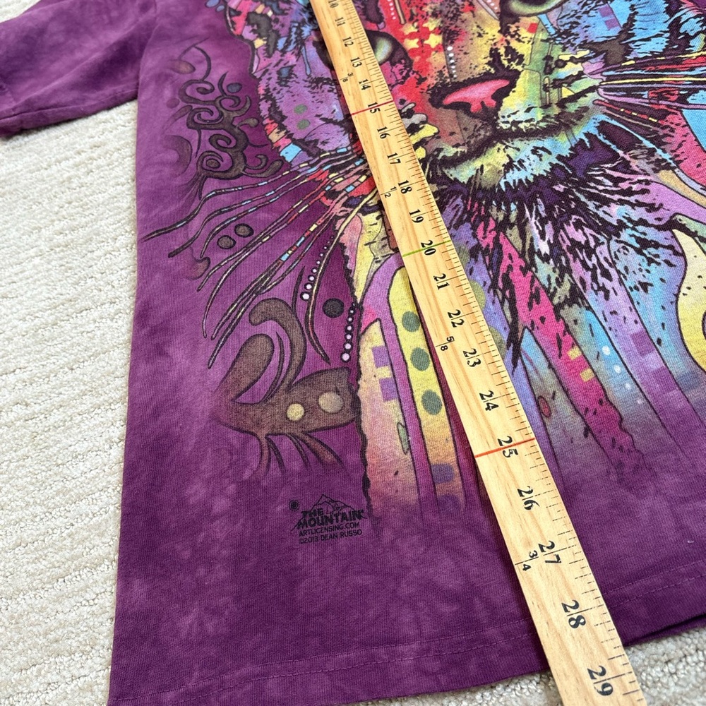The Mountain Abyssinian Cat Graphic Short Sleeve T-Shirt Womens Size M Tie Dye - Picture 6 of 8